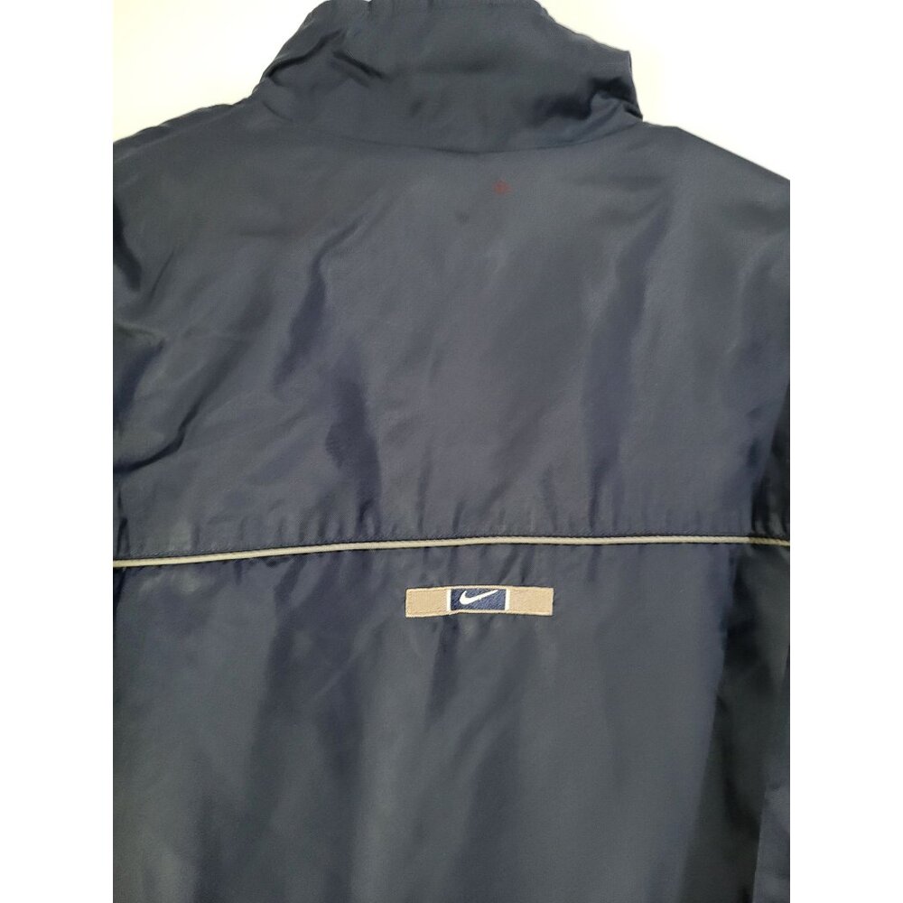 NIKE Men's M Navy Blue Windbreaker Full Zip Jacket VTG 90's Coach Track 920220 - Picture 10 of 12